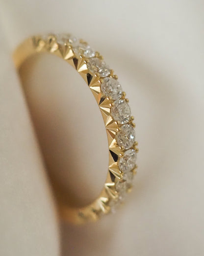0.13 TCW Round Twisted Moissanite Wedding Band