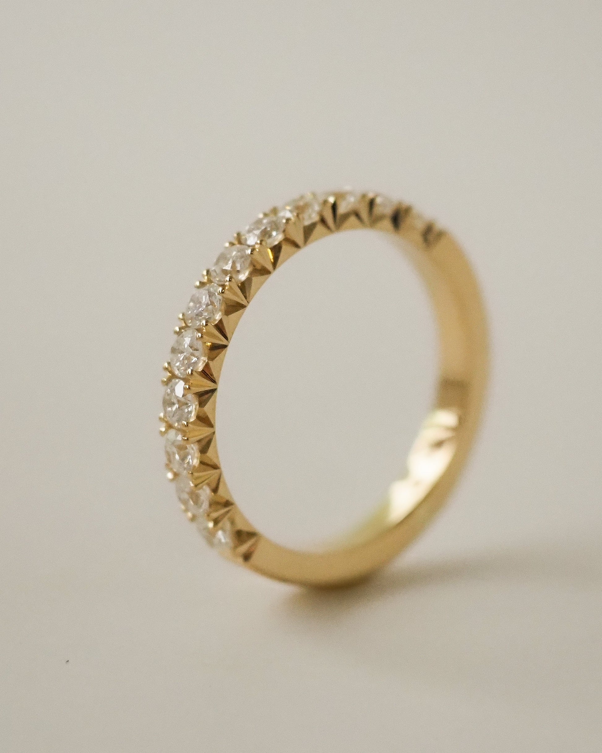0.13 TCW Round Twisted Moissanite Wedding Band