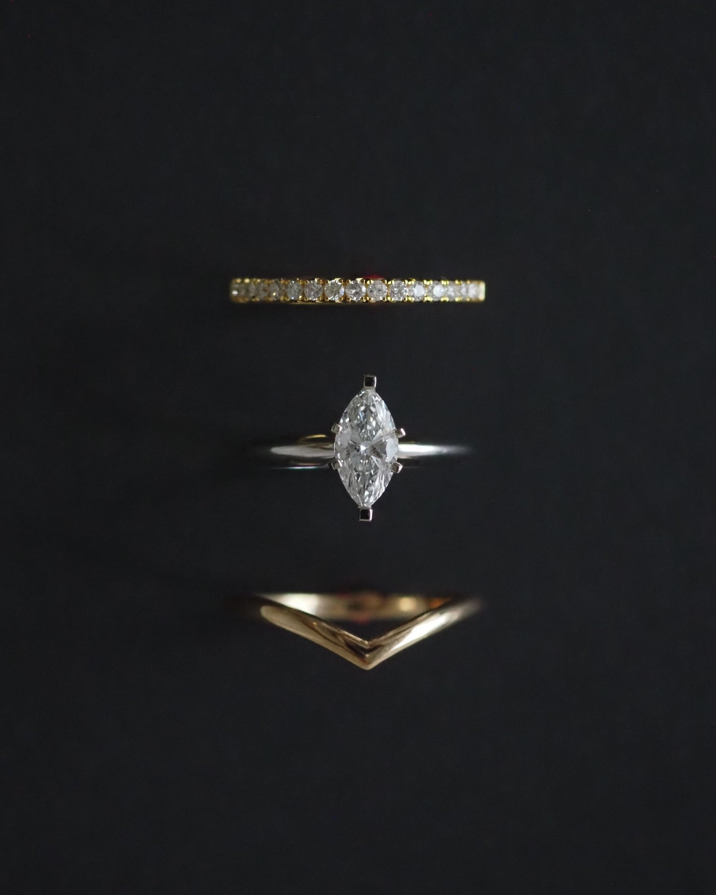 0.13 TCW Round Twisted Moissanite Wedding Band