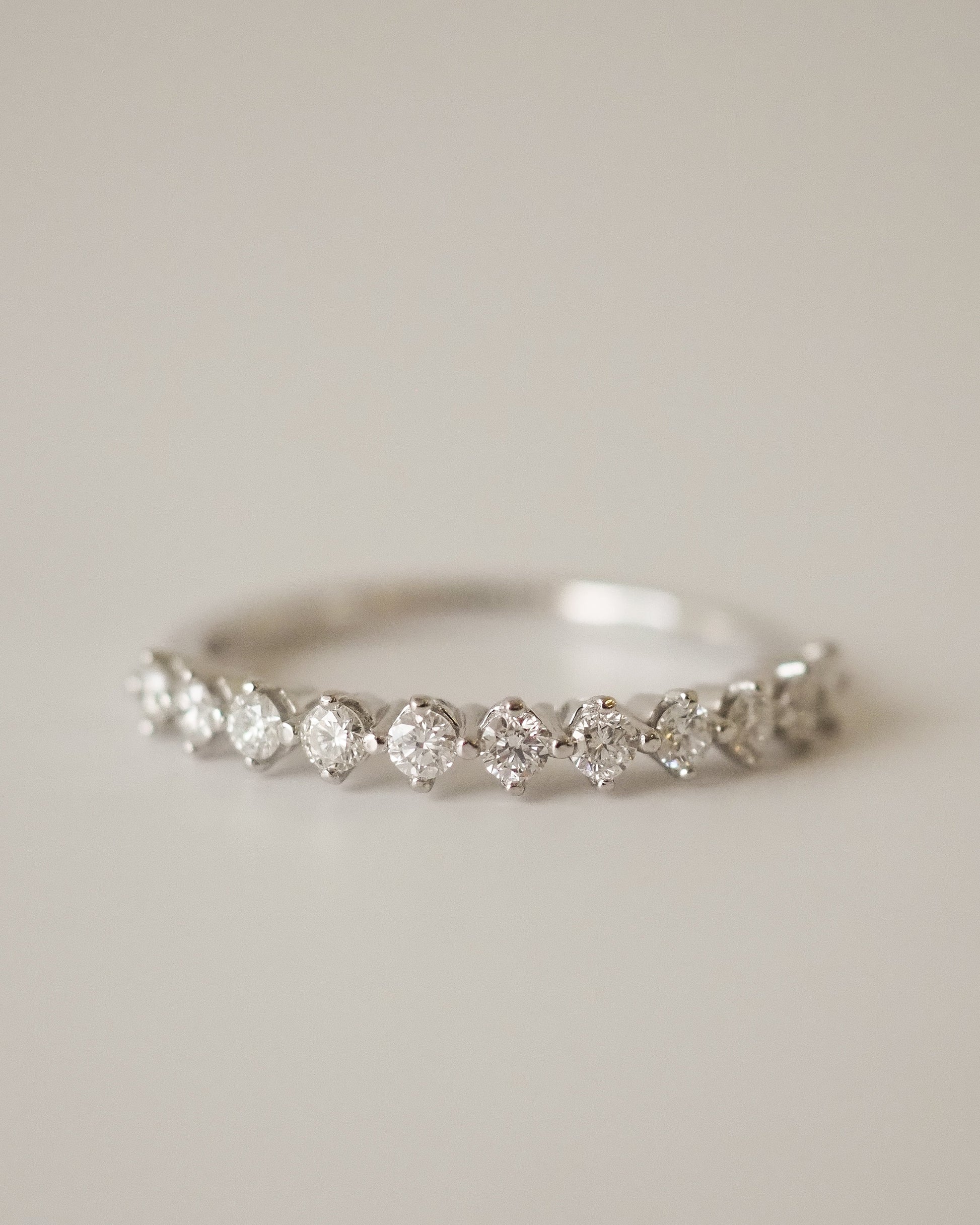 0.13 TCW Round Twisted Moissanite Wedding Band