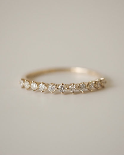 0.13 TCW Round Twisted Moissanite Wedding Band