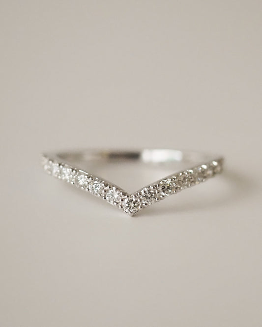 0.13 TCW Round Twisted Moissanite Wedding Band
