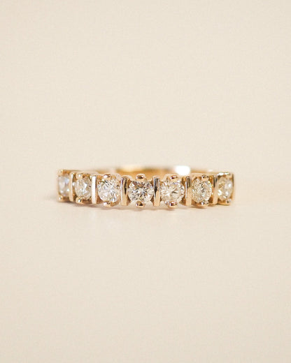 0.13 TCW Round Twisted Moissanite Wedding Band