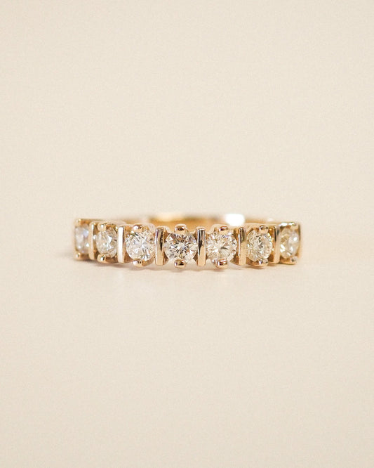 0.13 TCW Round Twisted Moissanite Wedding Band