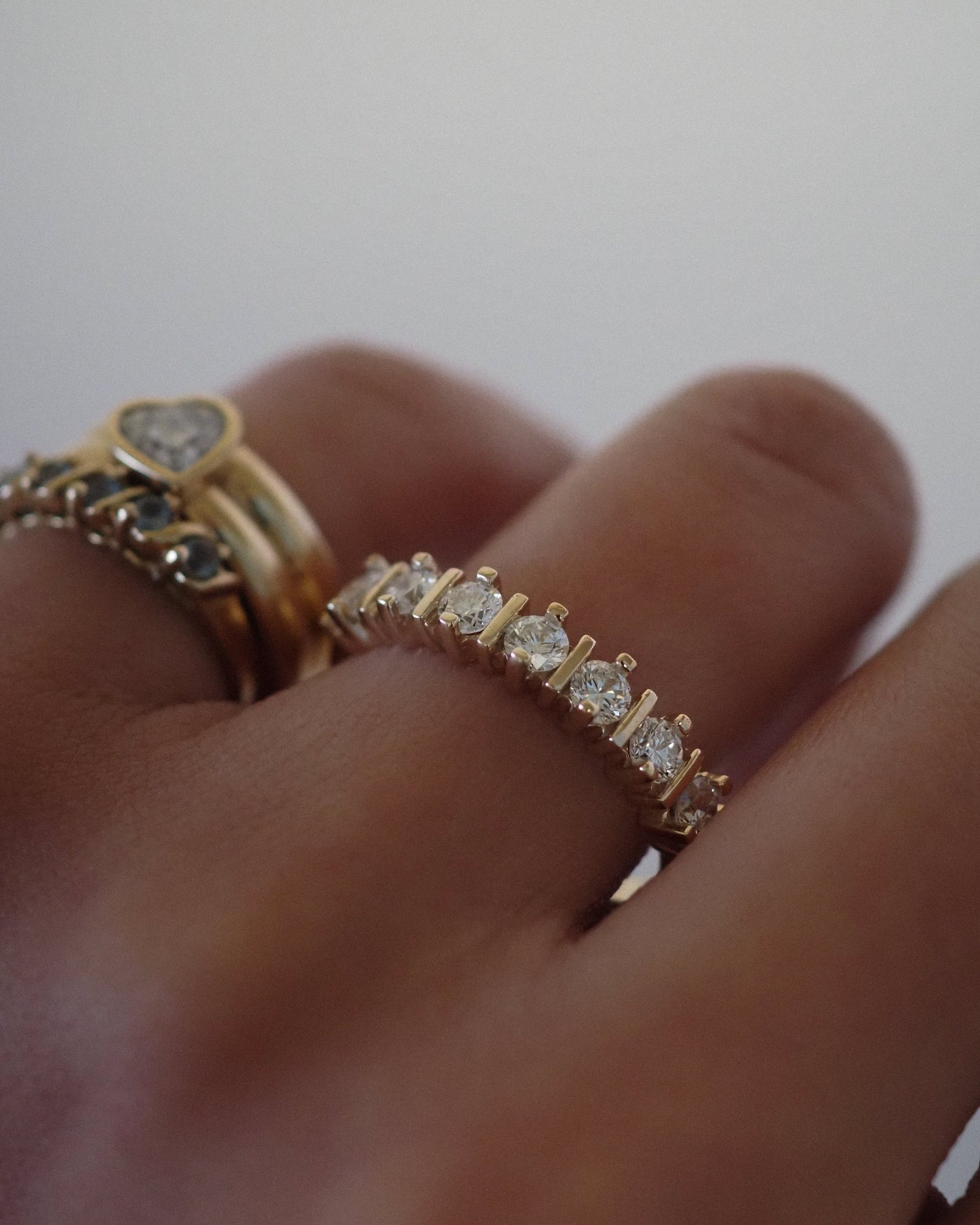 0.13 TCW Round Twisted Moissanite Wedding Band