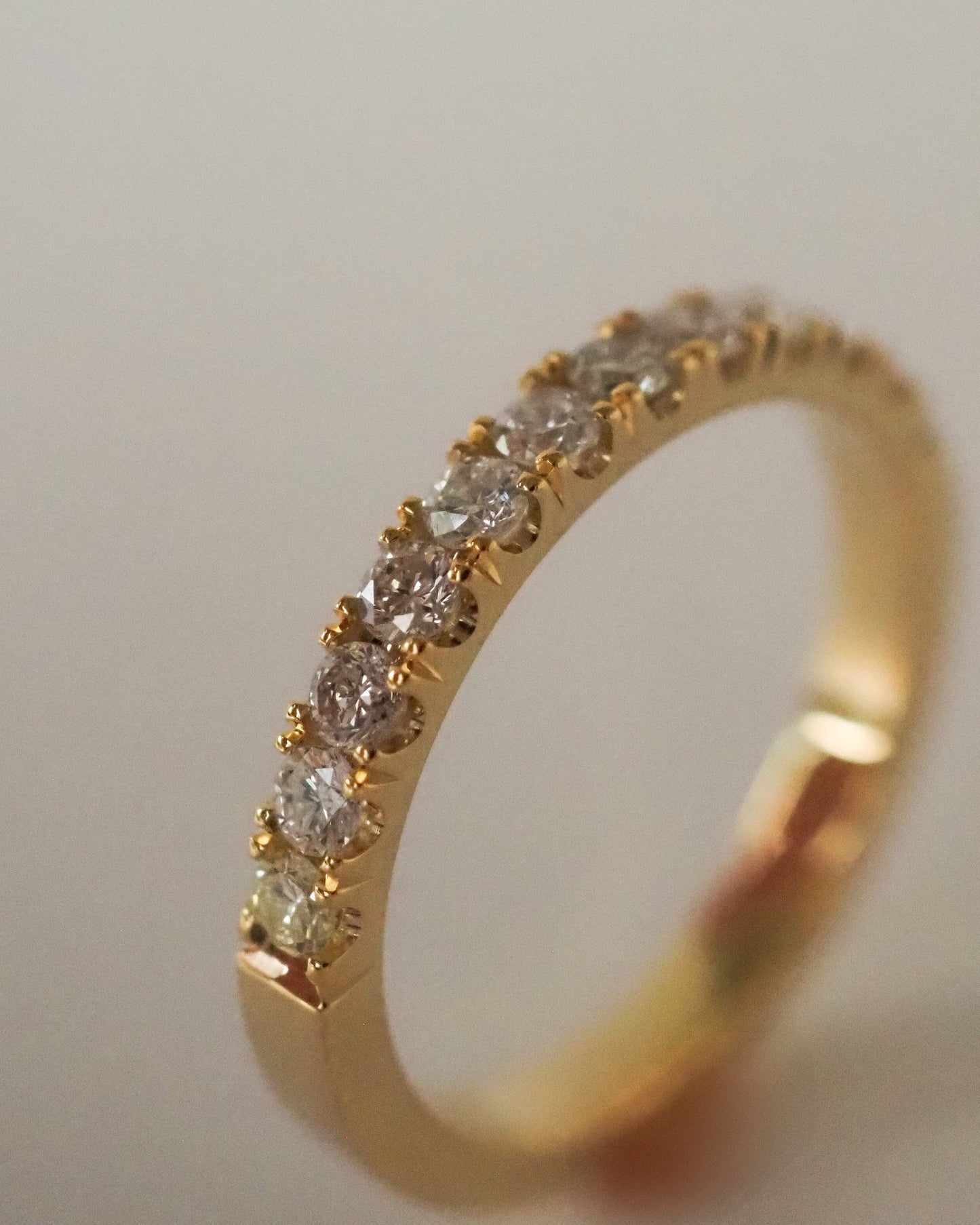 0.13 TCW Round Twisted Moissanite Wedding Band