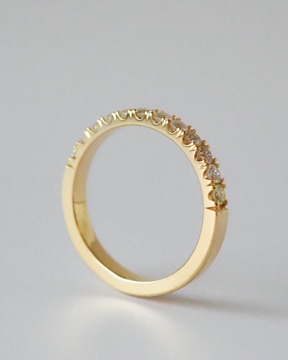 0.13 TCW Round Twisted Moissanite Wedding Band
