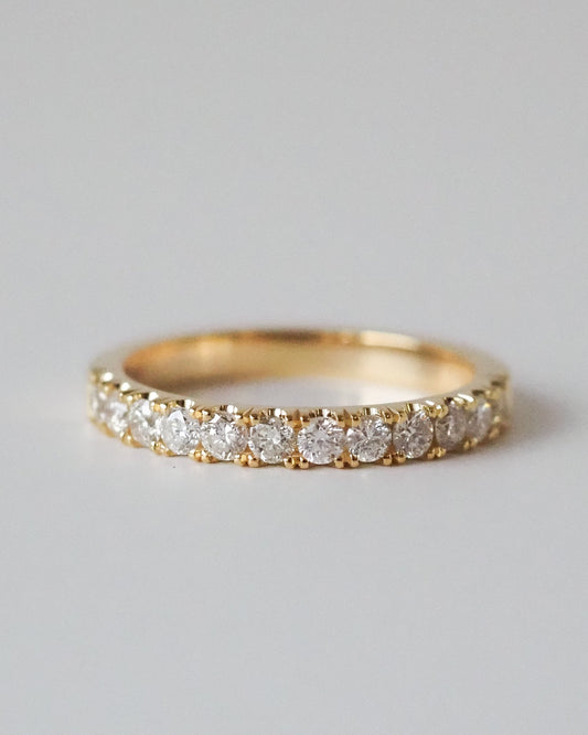 0.13 TCW Round Twisted Moissanite Wedding Band