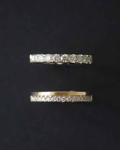 0.13 TCW Round Twisted Moissanite Wedding Band