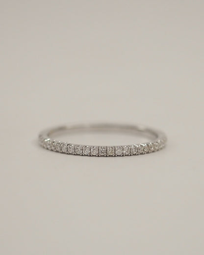 0.13 TCW Round Twisted Moissanite Wedding Band