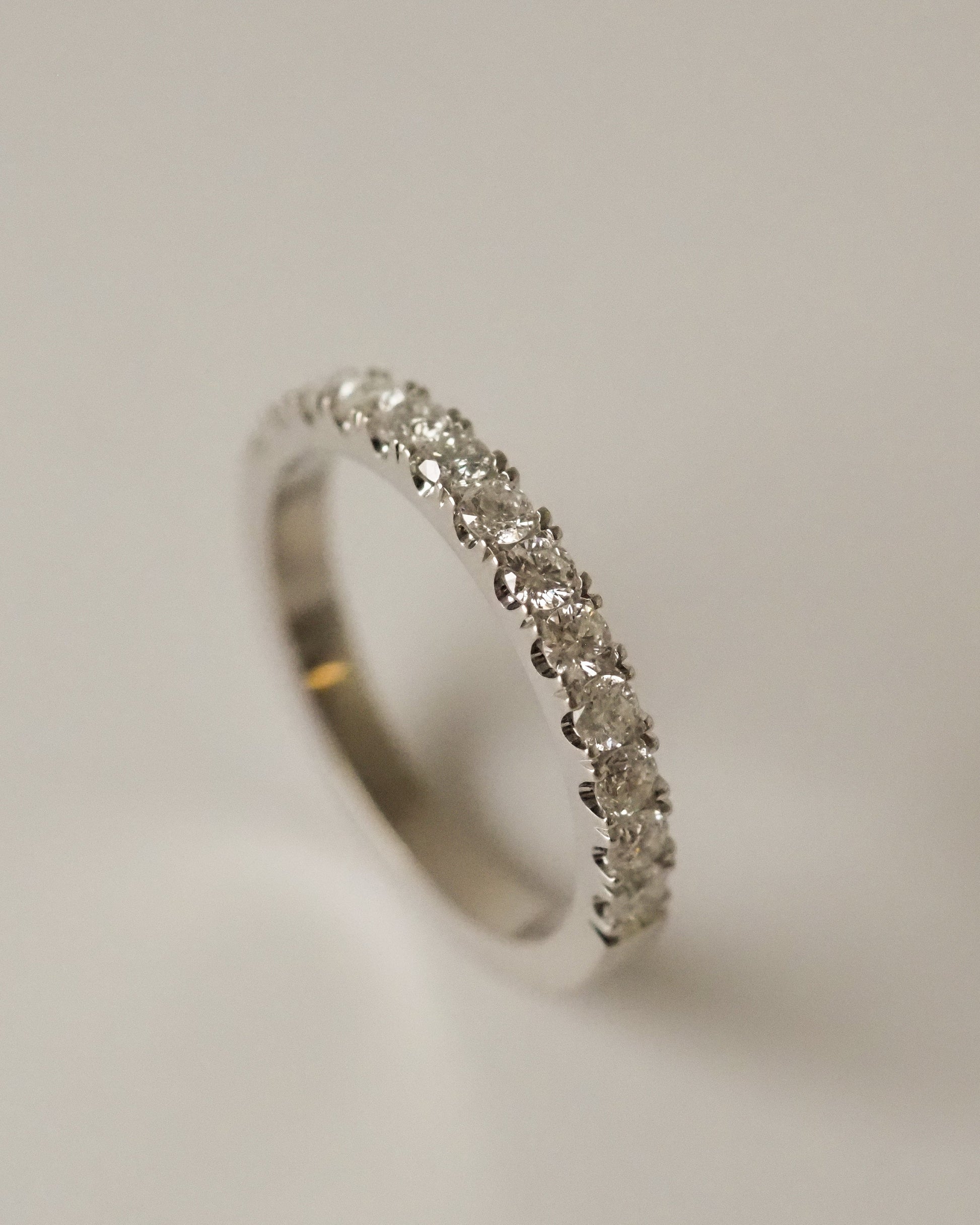 0.13 TCW Round Twisted Moissanite Wedding Band