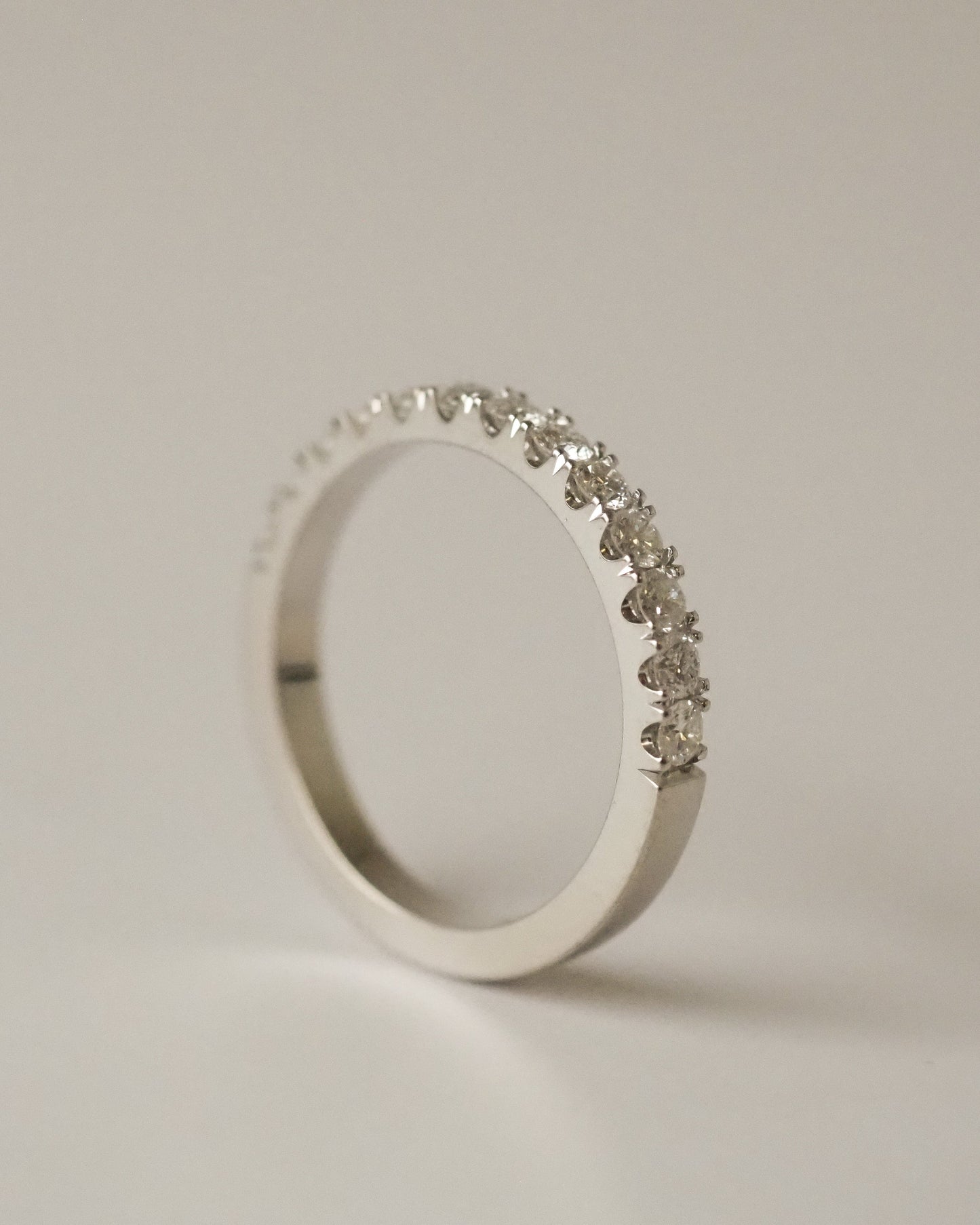 0.13 TCW Round Twisted Moissanite Wedding Band