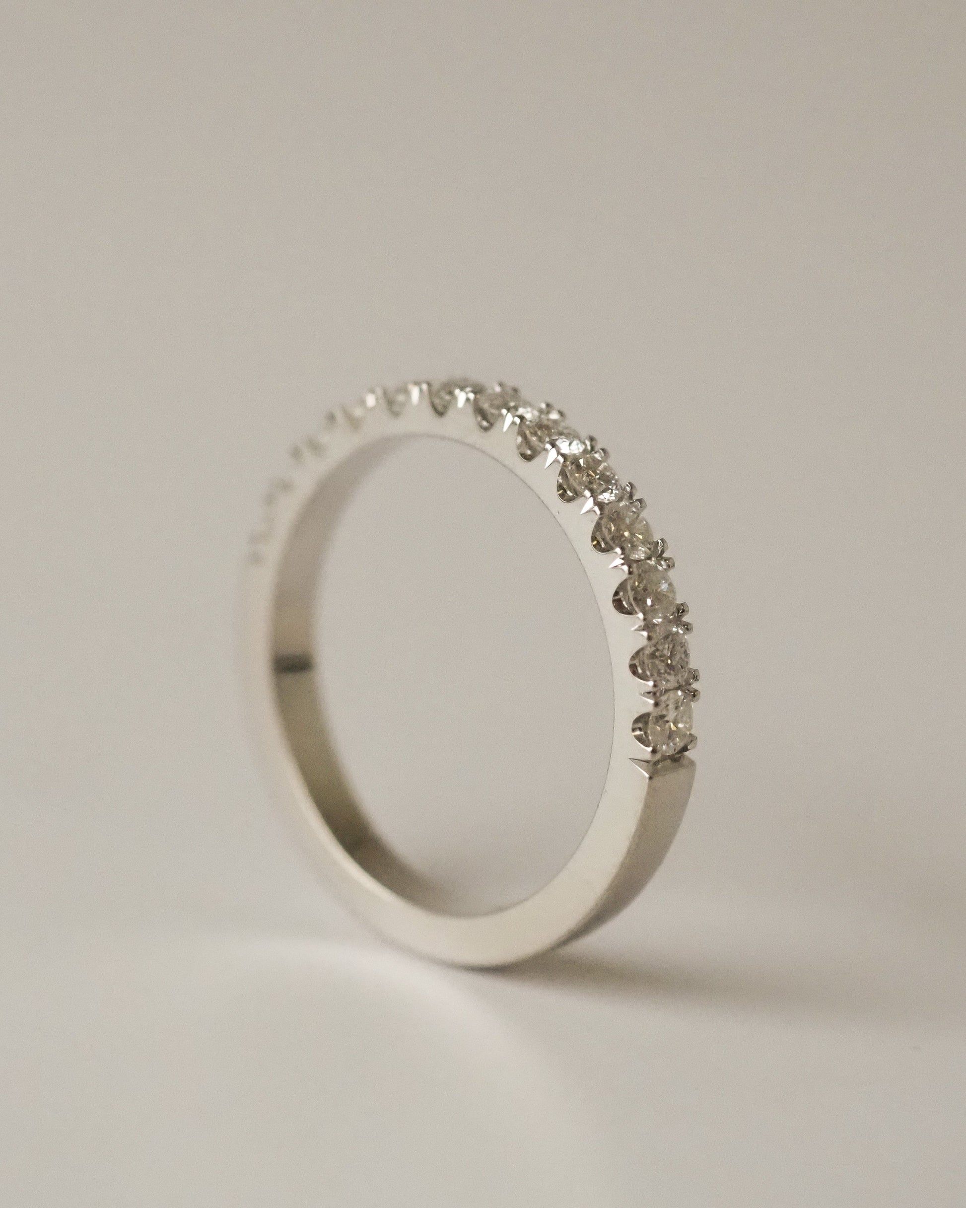 0.13 TCW Round Twisted Moissanite Wedding Band