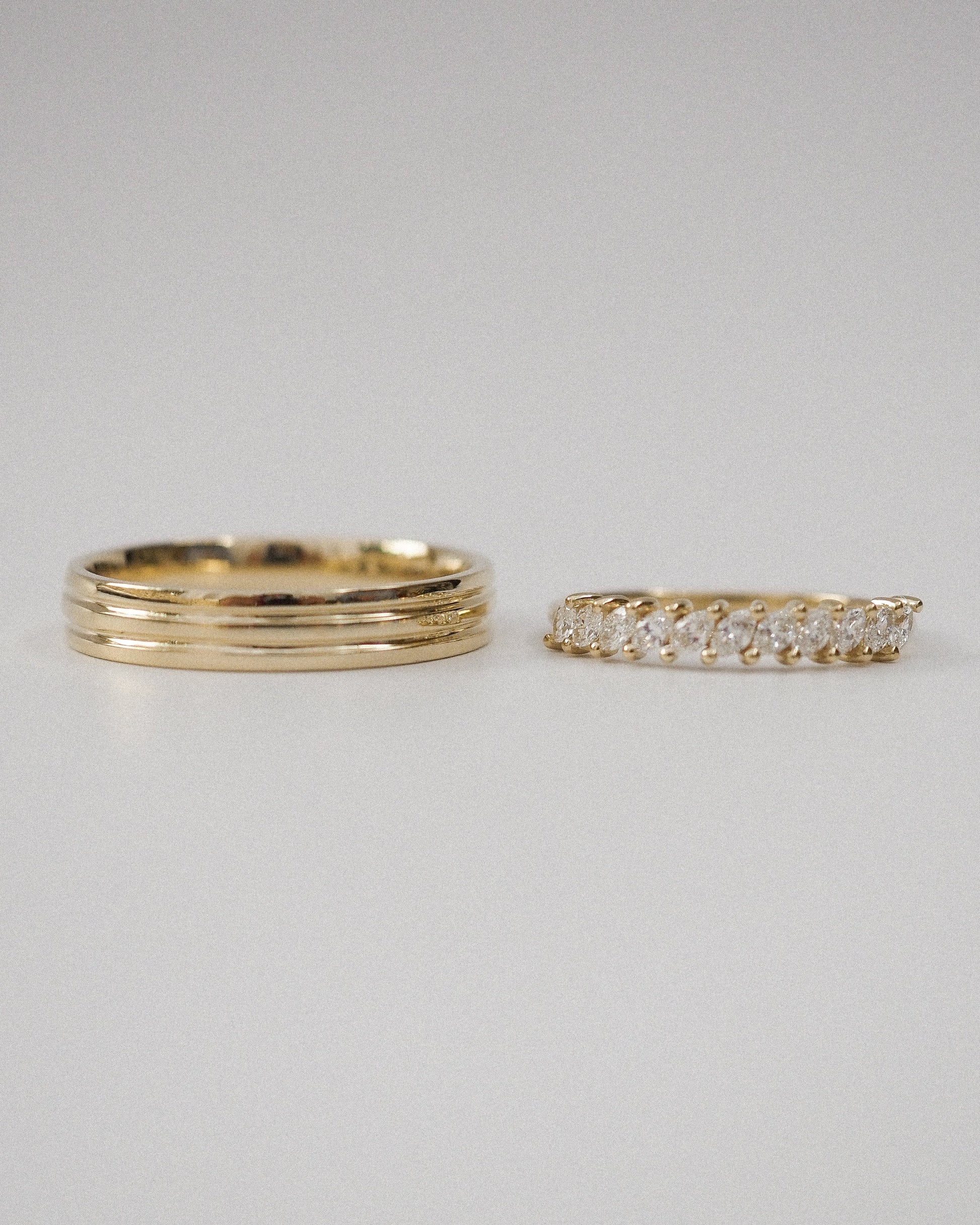 0.13 TCW Round Twisted Moissanite Wedding Band