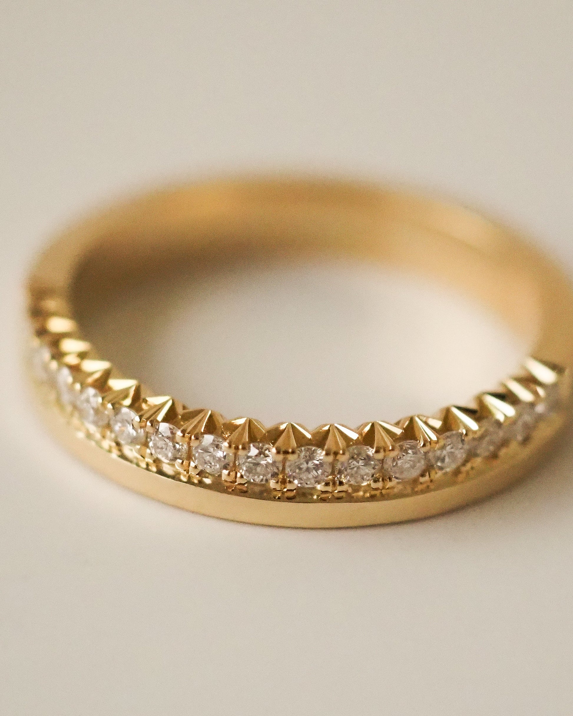 0.13 TCW Round Twisted Moissanite Wedding Band