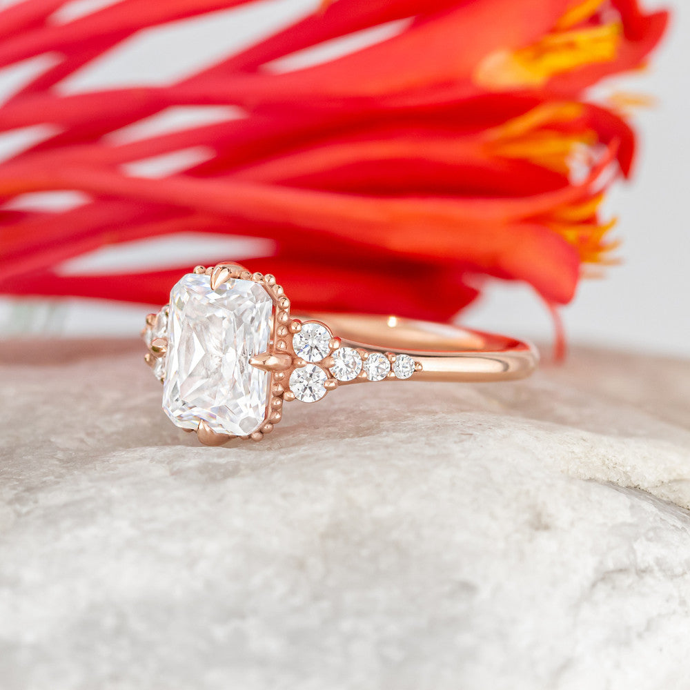 2 CT Round Three Stones Lab Grown Diamond Engagement Ring