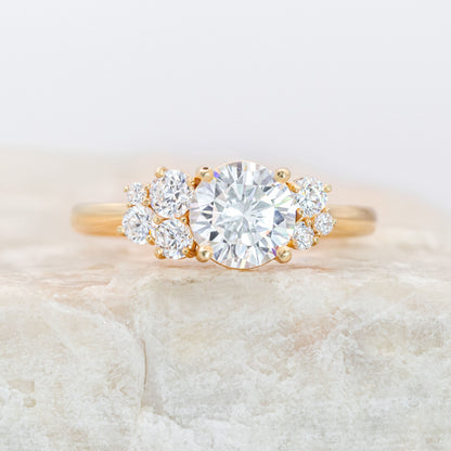 2 CT Round Three Stones Lab Grown Diamond Engagement Ring