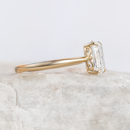 2 CT Round Three Stones Lab Grown Diamond Engagement Ring