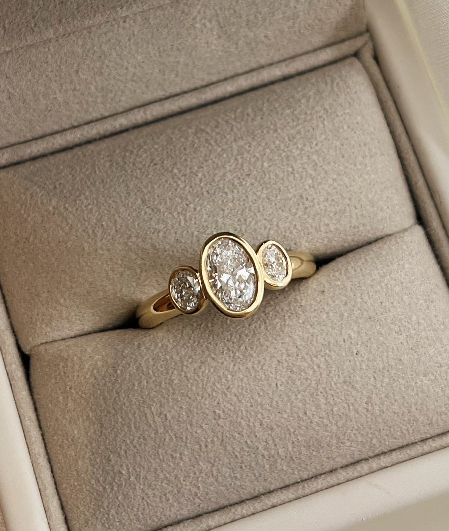 Round Swirl Semi Pave Engagement Ring – 1 CT Moissanite Diamond