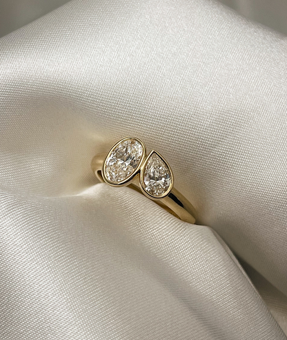Round Swirl Semi Pave Engagement Ring – 1 CT Moissanite Diamond