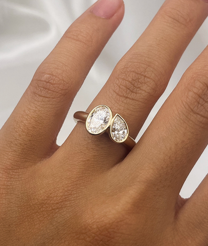 Round Swirl Semi Pave Engagement Ring – 1 CT Moissanite Diamond