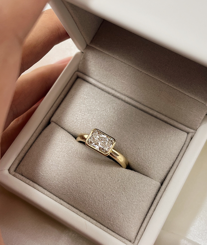 Round Swirl Semi Pave Engagement Ring – 1 CT Moissanite Diamond