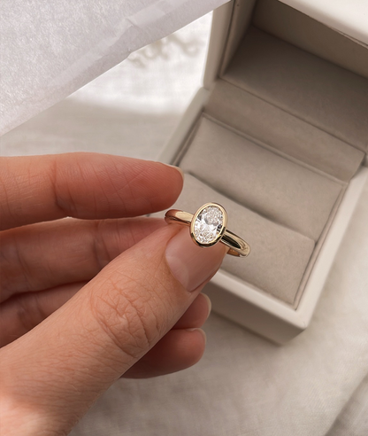 Round Swirl Semi Pave Engagement Ring – 1 CT Moissanite Diamond