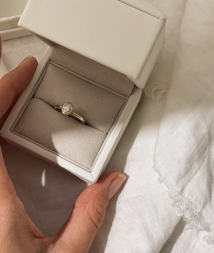 Round Swirl Semi Pave Engagement Ring – 1 CT Moissanite Diamond