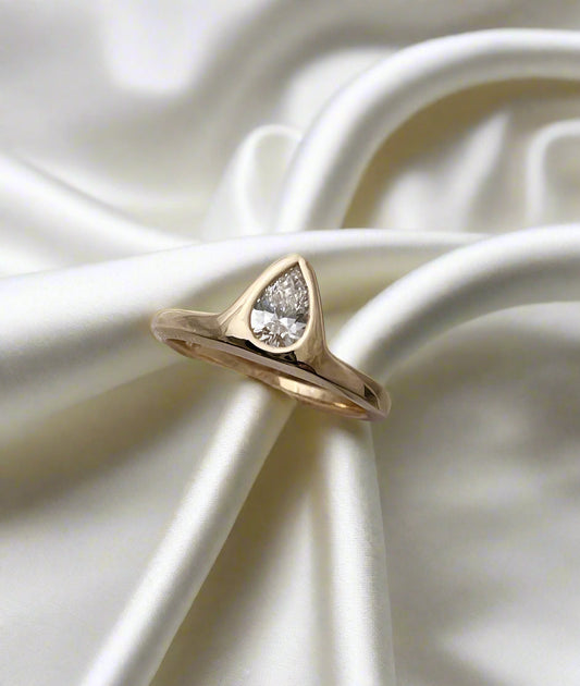 Round Swirl Semi Pave Engagement Ring – 1 CT Moissanite Diamond