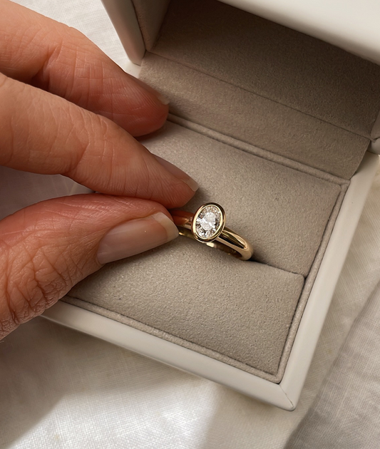 Round Swirl Semi Pave Engagement Ring – 1 CT Moissanite Diamond