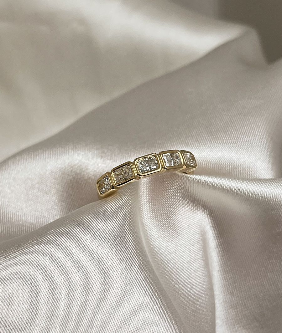Round Swirl Semi Pave Engagement Ring – 1 CT Moissanite Diamond