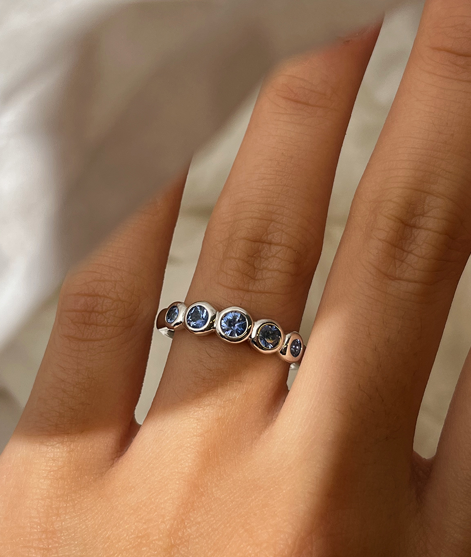 Round Swirl Semi Pave Engagement Ring – 1 CT Moissanite Diamond