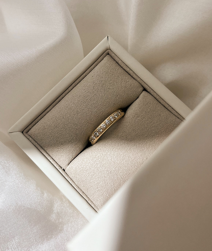 Round Swirl Semi Pave Engagement Ring – 1 CT Moissanite Diamond