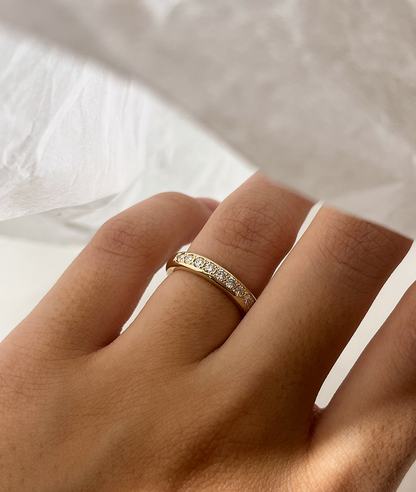 Round Swirl Semi Pave Engagement Ring – 1 CT Moissanite Diamond