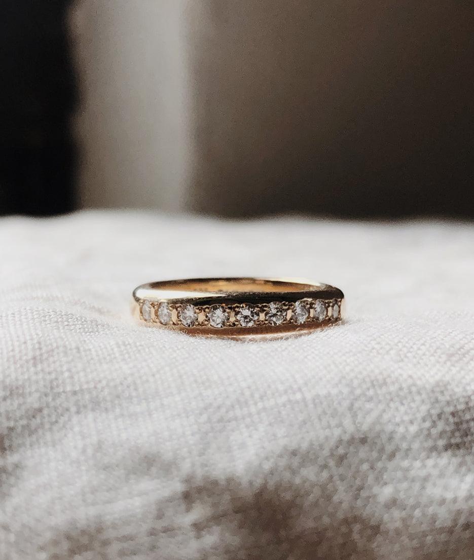 Round Swirl Semi Pave Engagement Ring – 1 CT Moissanite Diamond