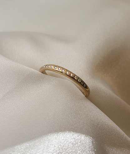 Round Swirl Semi Pave Engagement Ring – 1 CT Moissanite Diamond