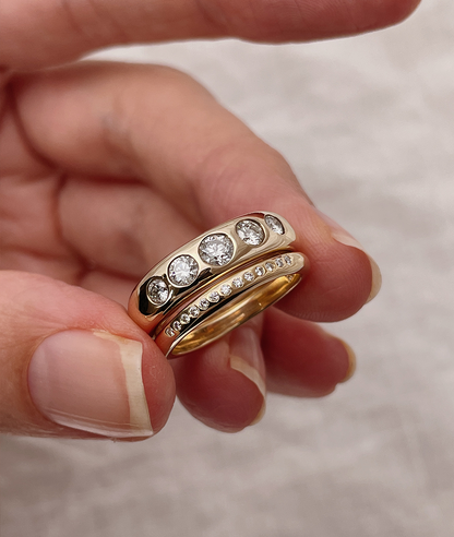 Round Swirl Semi Pave Engagement Ring – 1 CT Moissanite Diamond