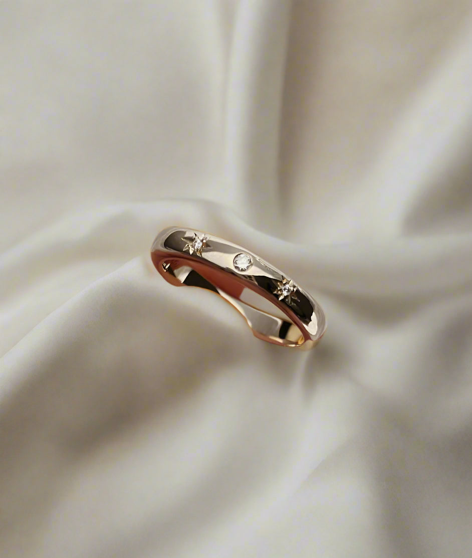 Round Swirl Semi Pave Engagement Ring – 1 CT Moissanite Diamond