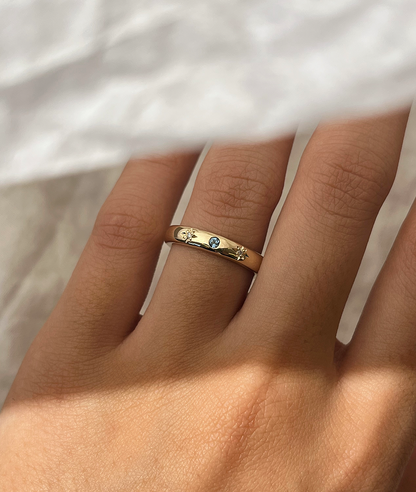 Round Swirl Semi Pave Engagement Ring – 1 CT Moissanite Diamond