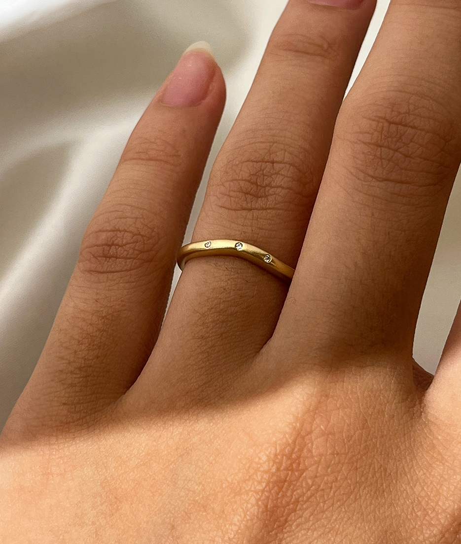 Round Swirl Semi Pave Engagement Ring – 1 CT Moissanite Diamond