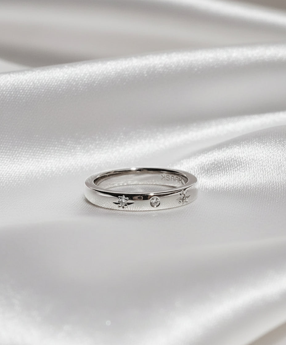 Round Swirl Semi Pave Engagement Ring – 1 CT Moissanite Diamond