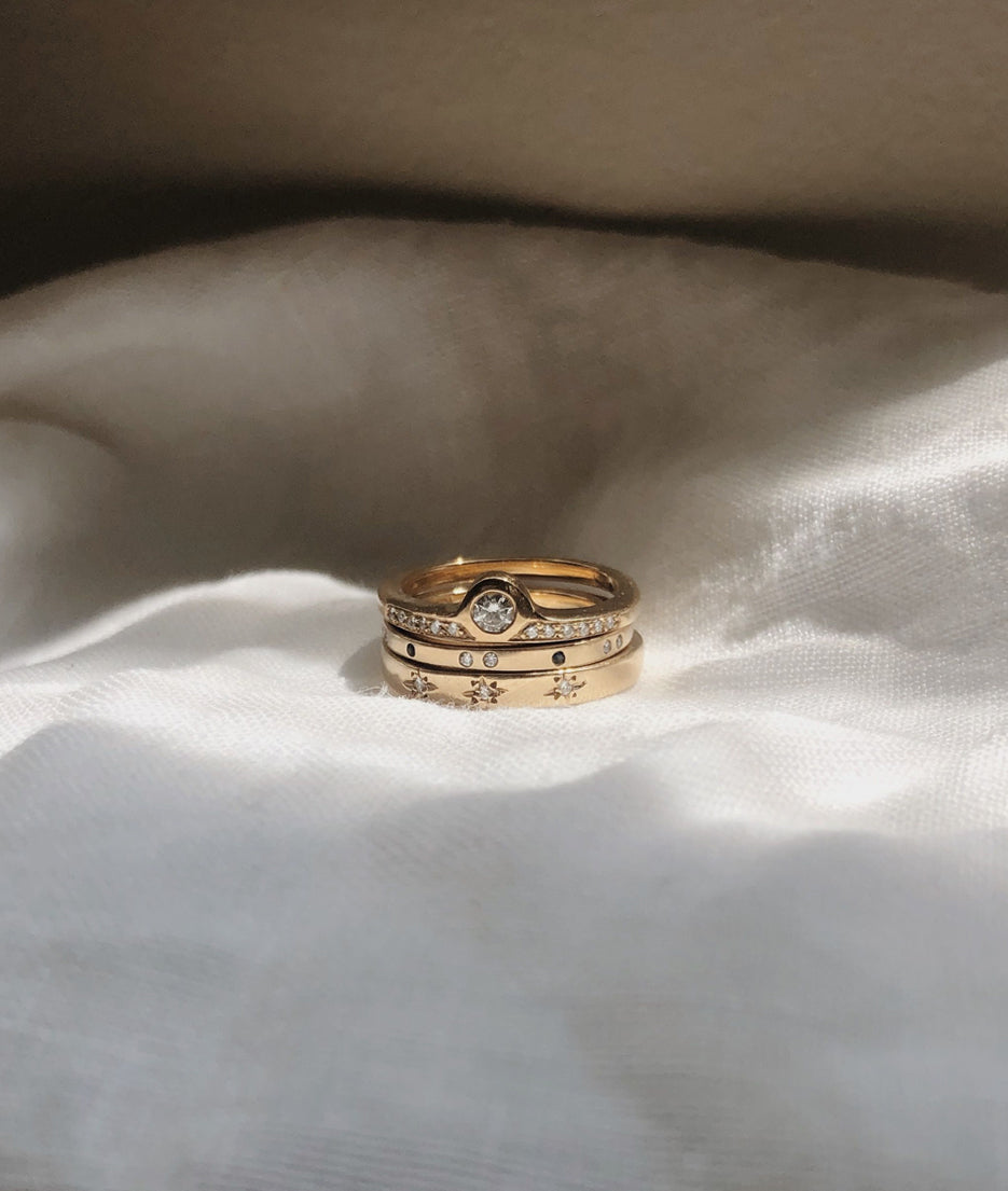 Round Swirl Semi Pave Engagement Ring – 1 CT Moissanite Diamond