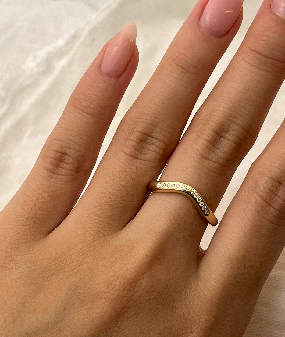 Round Swirl Semi Pave Engagement Ring – 1 CT Moissanite Diamond