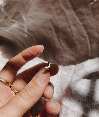 Tiny Moon Studs