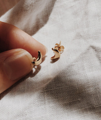 Tiny Moon Studs