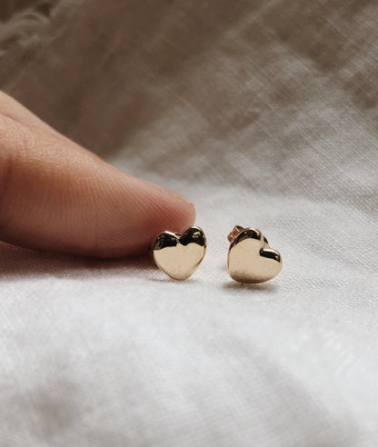 Solid Heart Studs