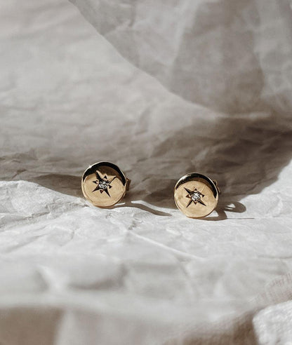 0.02 TCW Round Moissanite Studs