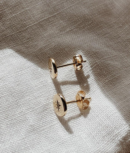 0.02 TCW Round Moissanite Studs