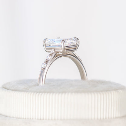 2 CT Round Three Stones Lab Grown Diamond Engagement Ring