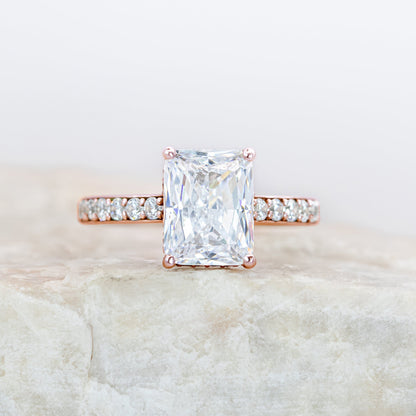 2 CT Round Three Stones Lab Grown Diamond Engagement Ring